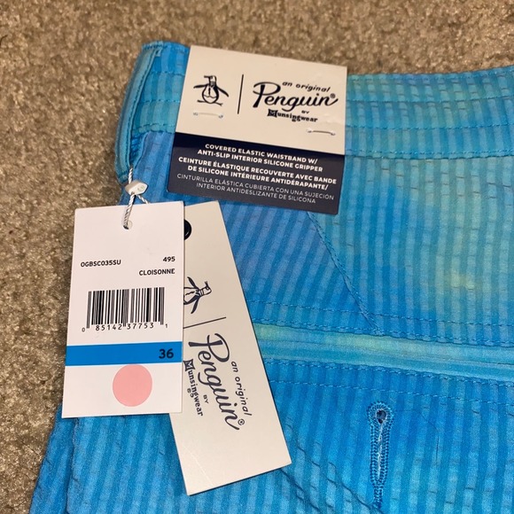 Penguin Tie Dye 8" Inseam Golf Shorts Size 36 Men - Picture 3 of 3